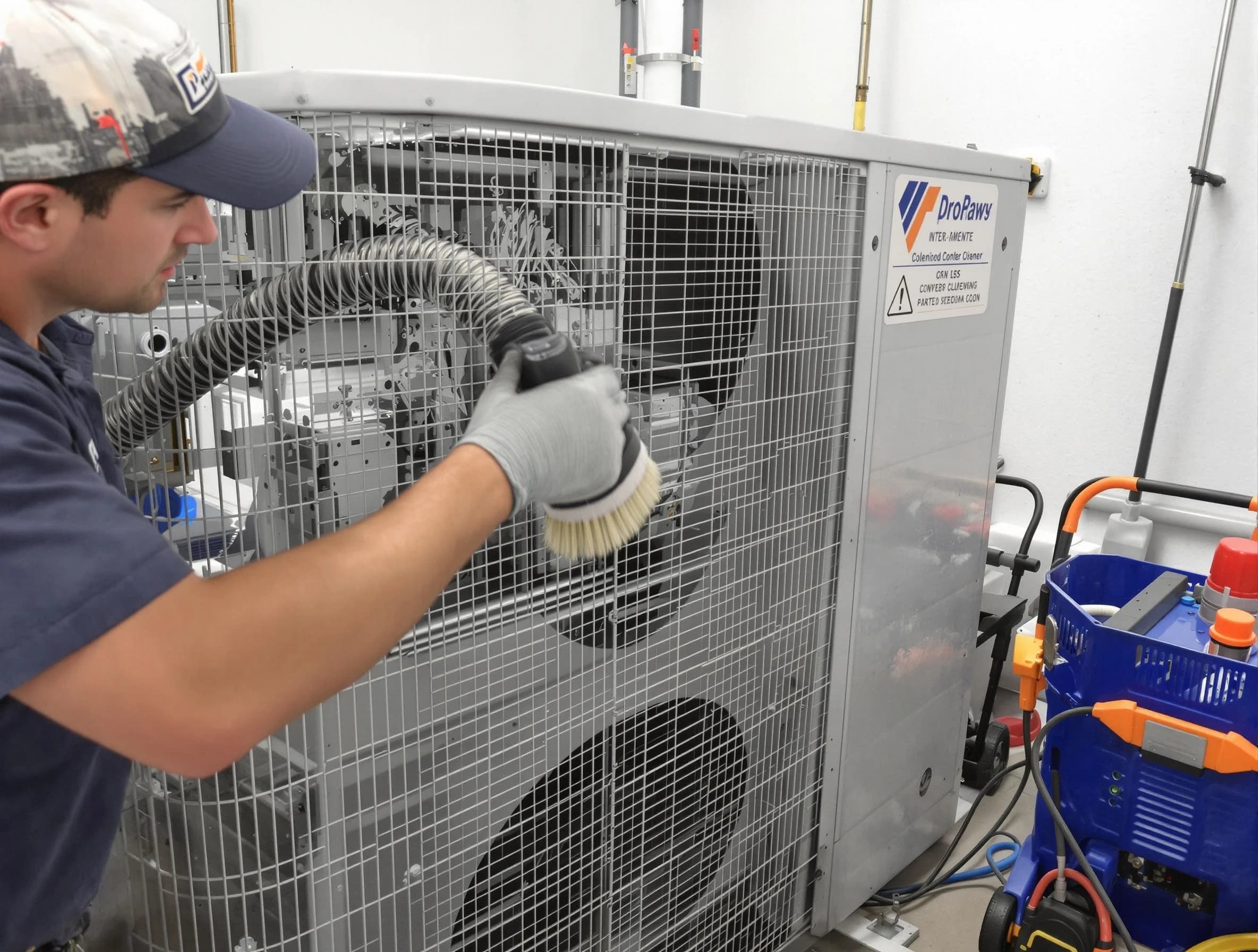 Pleasant View Air Duct Cleaning specialist performing precision AC coil cleaning for improved system performance in Pleasant View