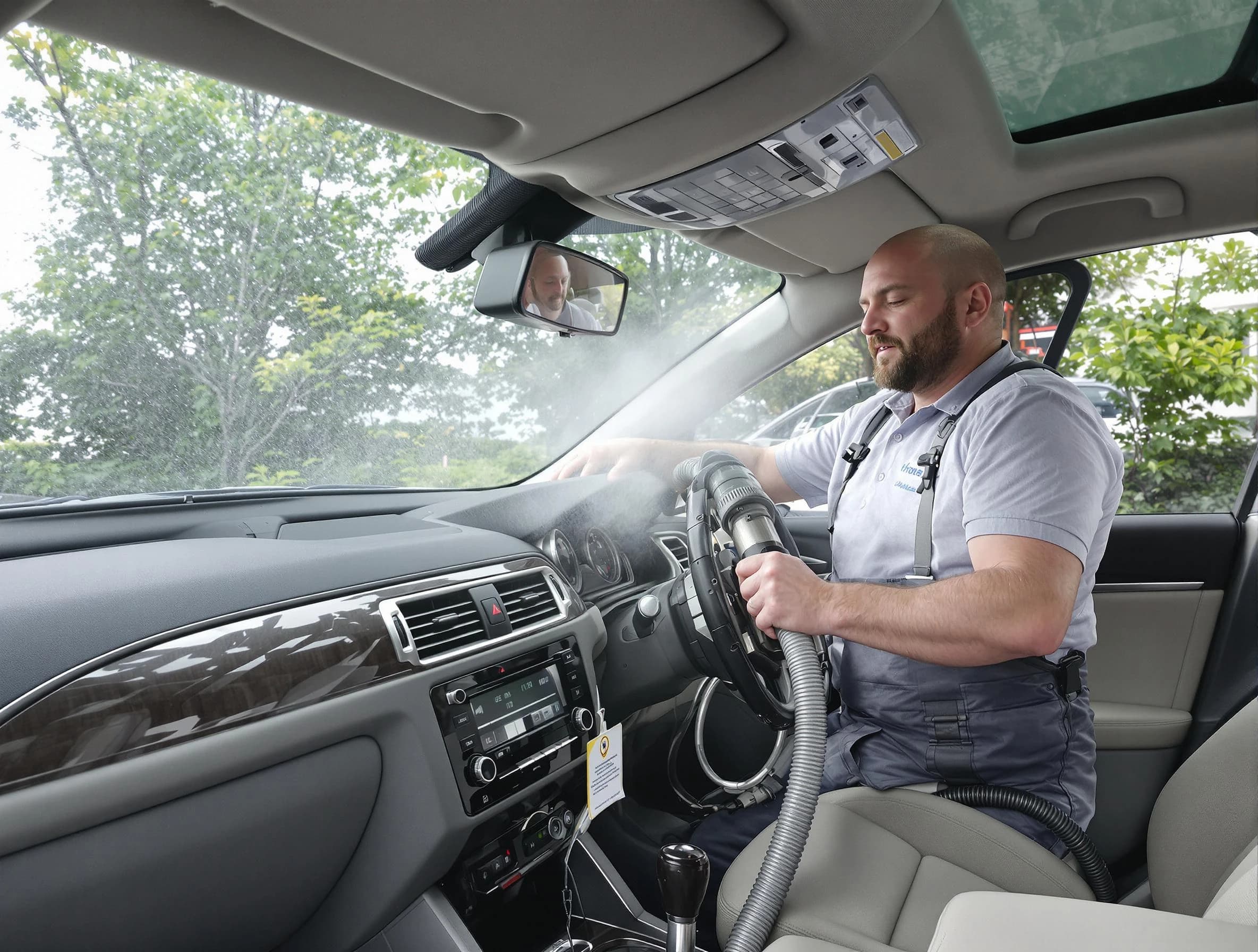 Pleasant View Air Duct Cleaning specialist performing professional car duct cleaning in Pleasant View